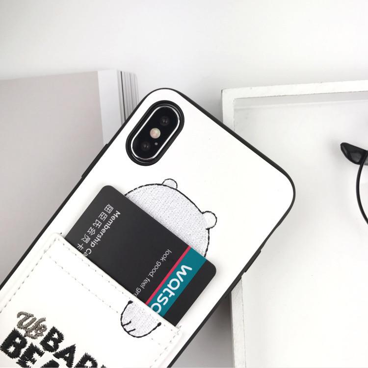 Cartoon Bear Pocket iPhone Case