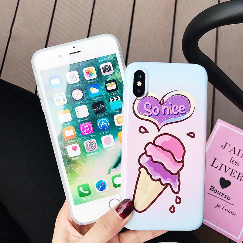 Ice Cream Glossy iPhone Case
