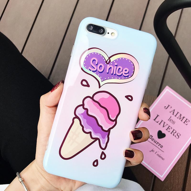 Ice Cream Glossy iPhone Case