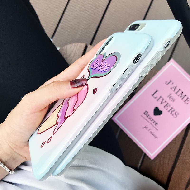 Ice Cream Glossy iPhone Case