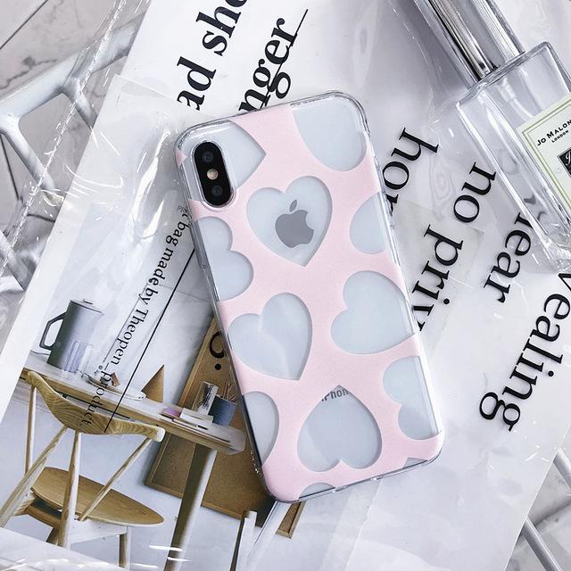 Big Hearts Transparent iPhone Case