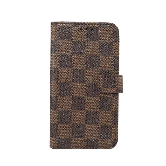 Luxury Square Lattice Flip iPhone Case