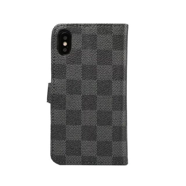 Luxury Square Lattice Flip iPhone Case