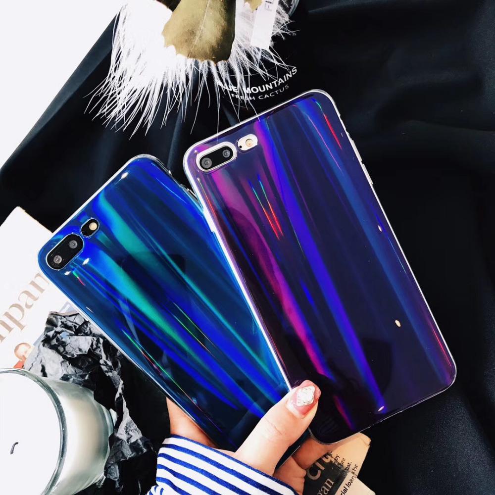Blue Purple Laser Light iPhone Case