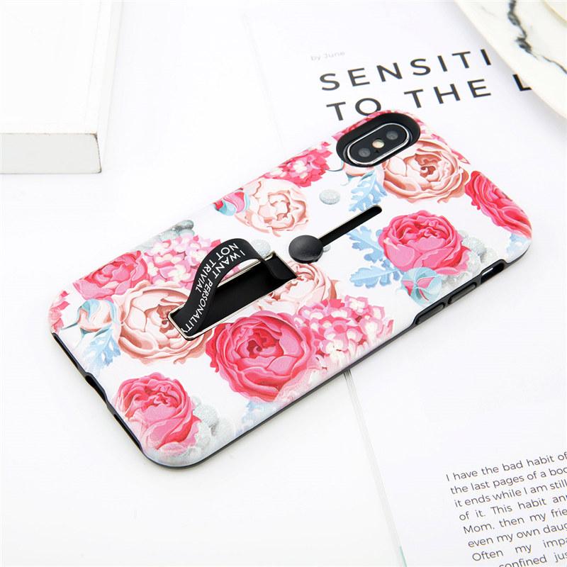 Flower & Marble Holder iPhone Case