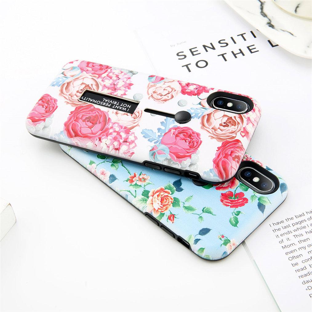 Flower & Marble Holder iPhone Case