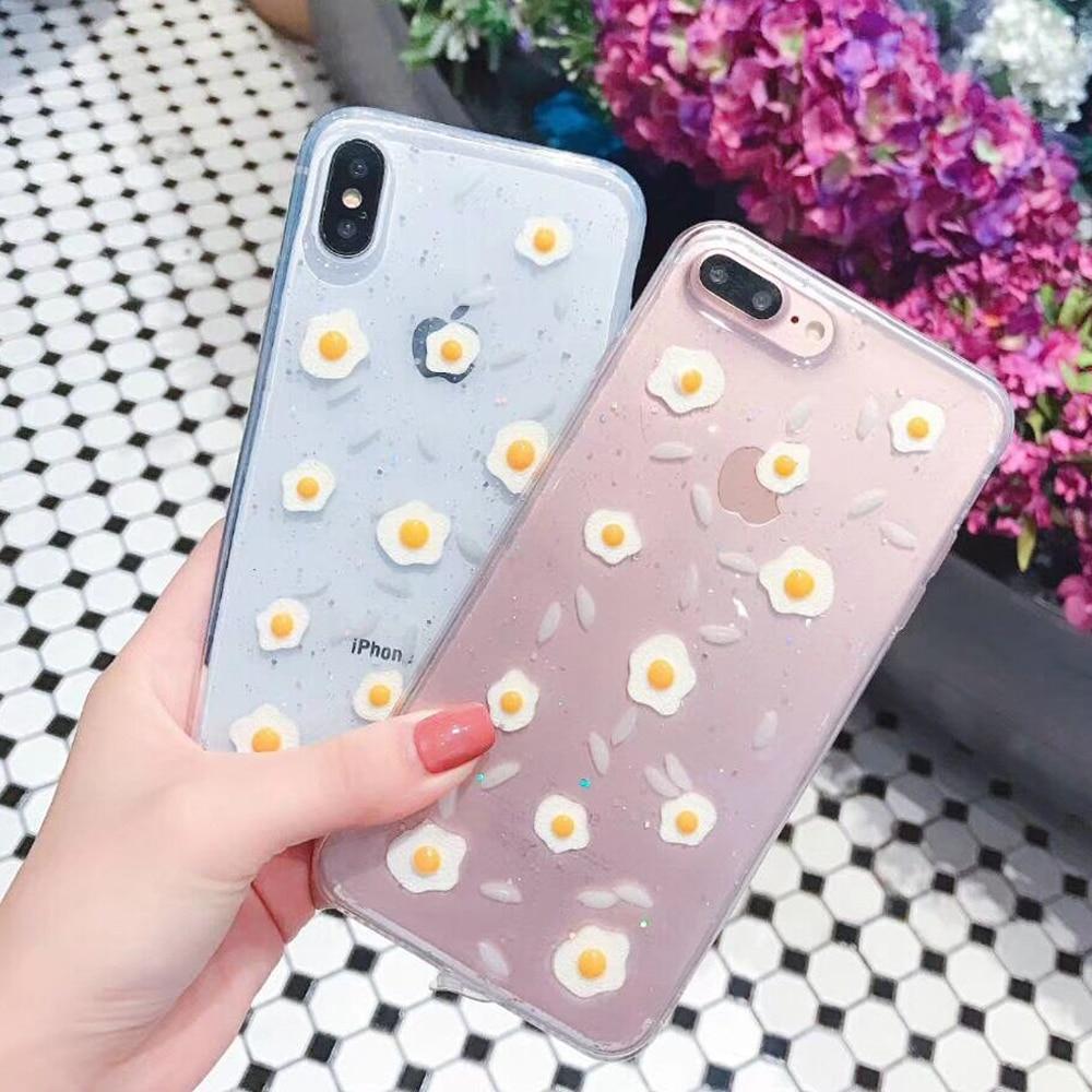 Poached Eggs Transparent iPhone Case