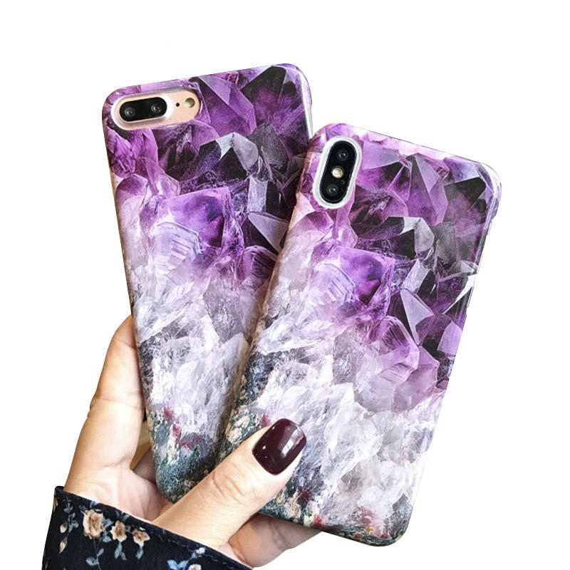 Frosty Purple Marble iPhone Case