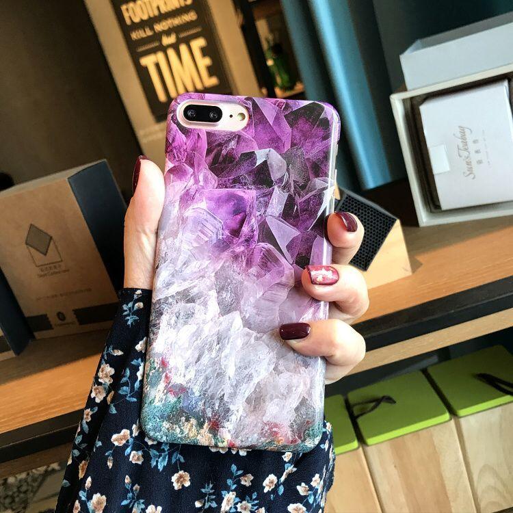 Frosty Purple Marble iPhone Case