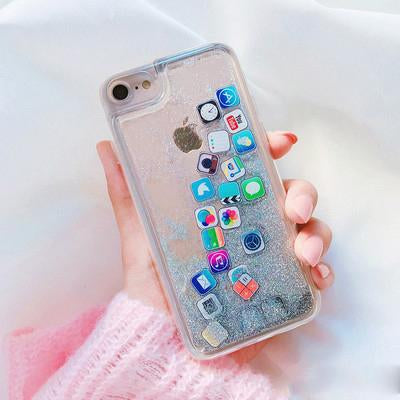 App Glitter Quicksand iPhone Case