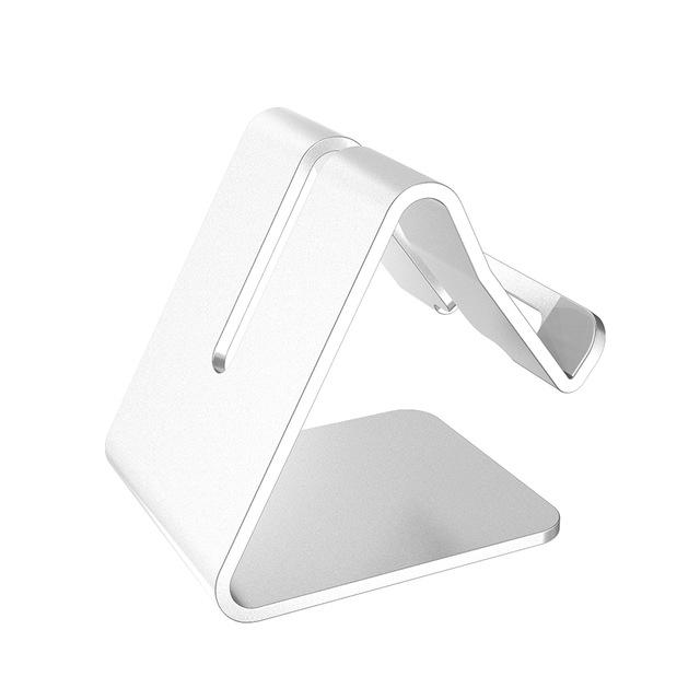 Aluminum Cell Phone Stand with Anti-Slip Base and Convenient Charging Port