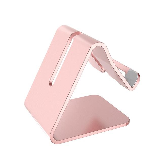 Aluminum Cell Phone Stand with Anti-Slip Base and Convenient Charging Port