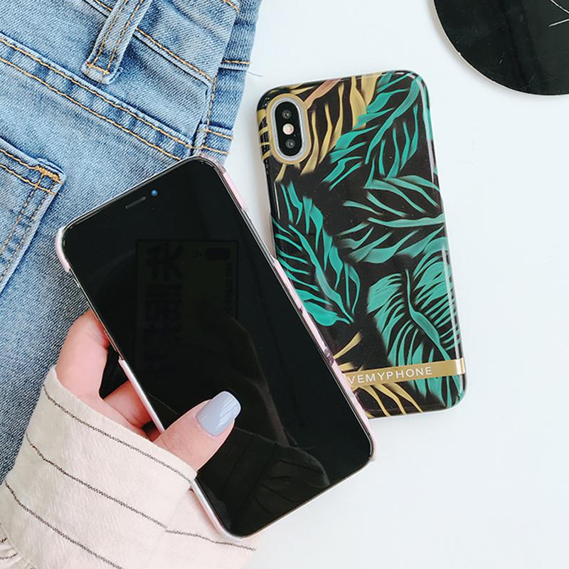 Retro Leaf & Feather iPhone Case