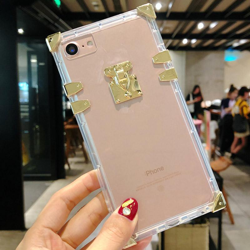 Luxury Clear Square iPhone Case