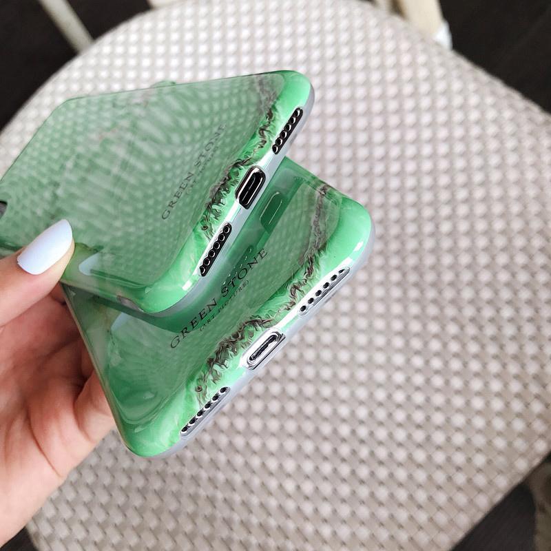 Green Jade Marble iPhone Case