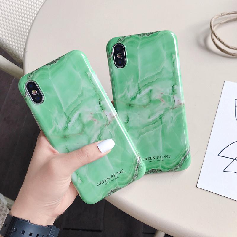 Green Jade Marble iPhone Case