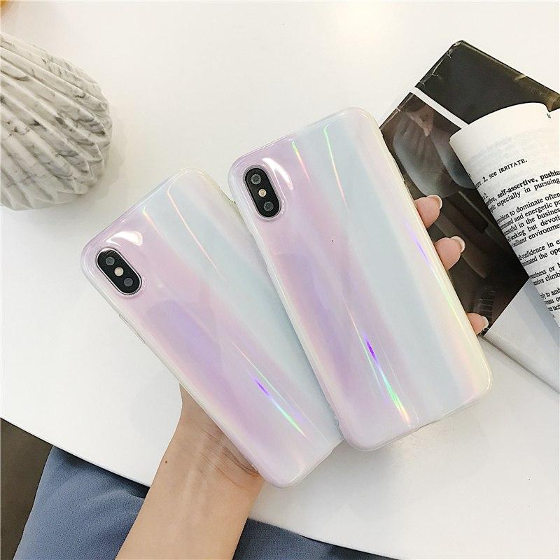 Aurora Holo Marble iPhone Case