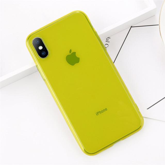 Colorful Transparent Silicone iPhone Case