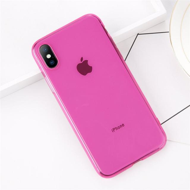 Colorful Transparent Silicone iPhone Case