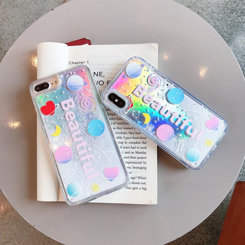 Glitter Space Quicksand iPhone Case