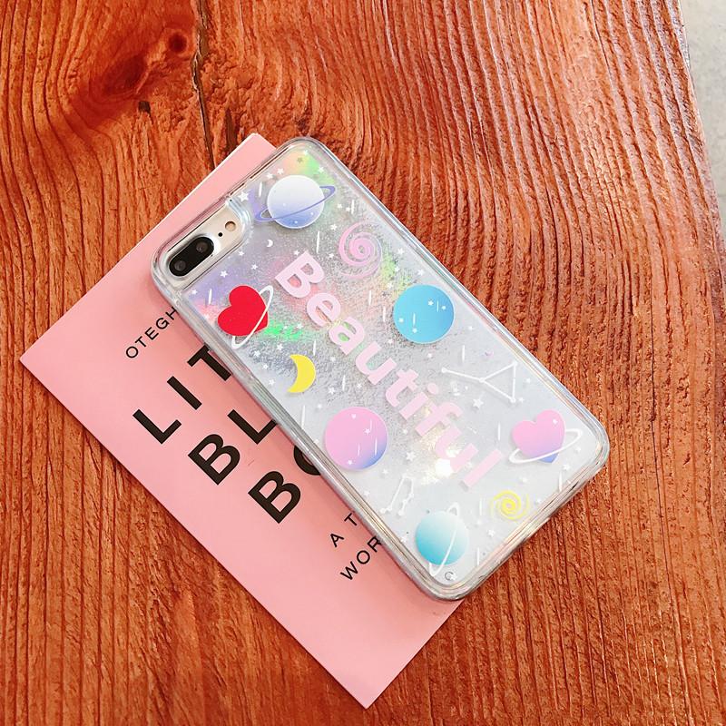 Glitter Space Quicksand iPhone Case