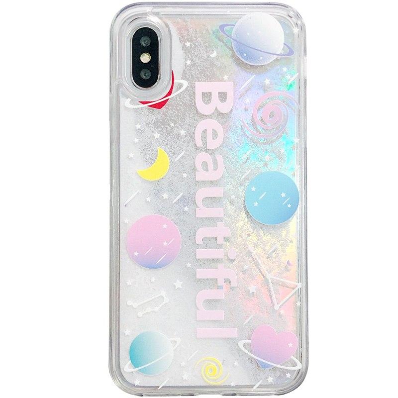 Glitter Space Quicksand iPhone Case