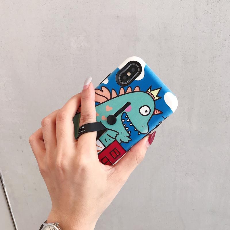 Cartoon Dinosaur & Animals Holder iPhone Case