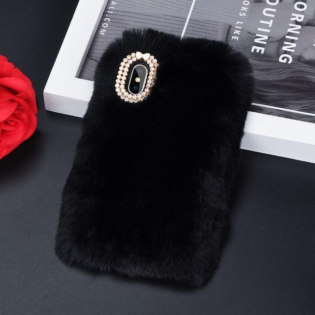 Colorful Faux Fur iPhone Case