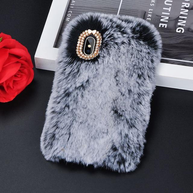 Colorful Faux Fur iPhone Case