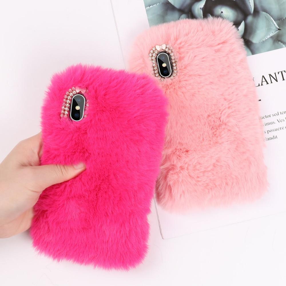 Colorful Faux Fur iPhone Case