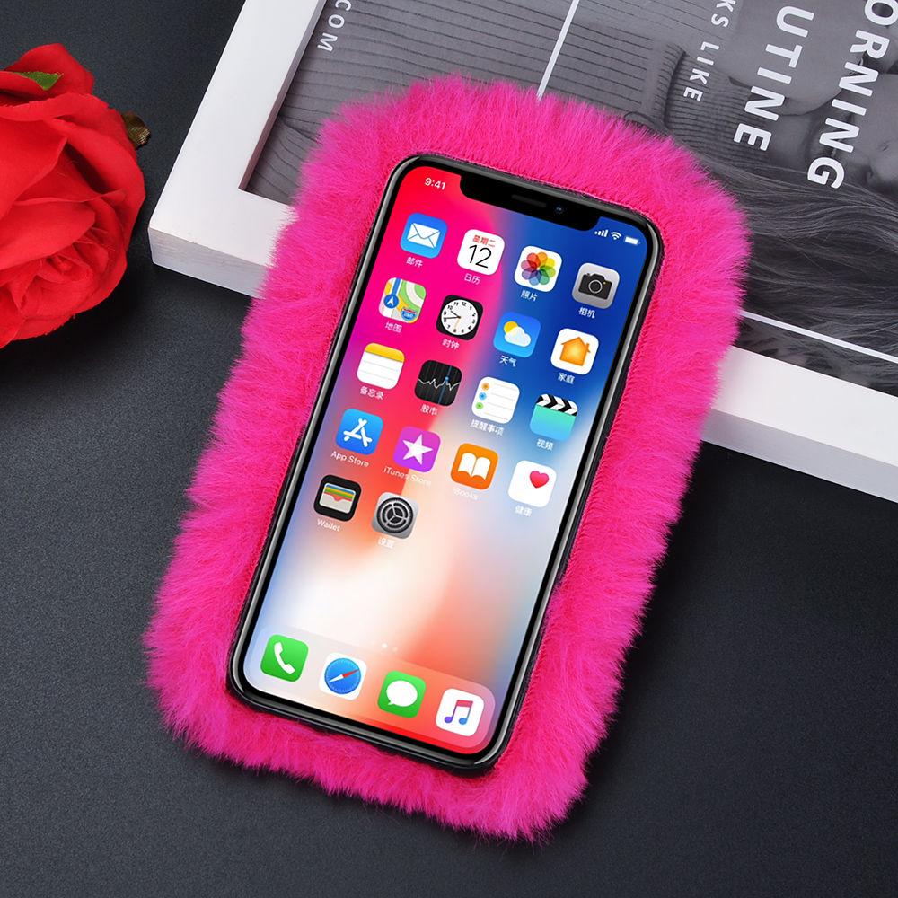 Colorful Faux Fur iPhone Case