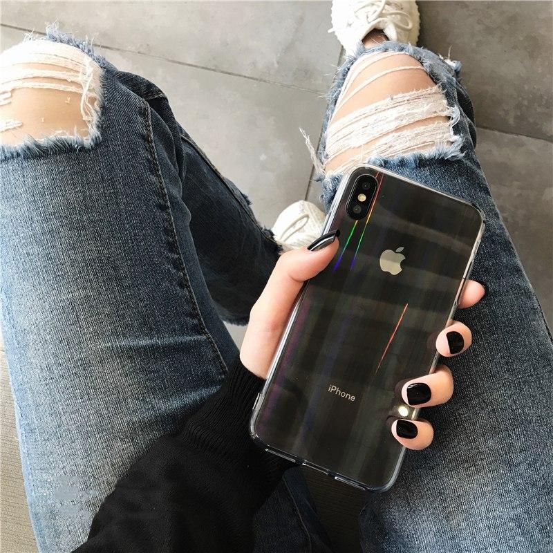 Aurora Holo Transparent iPhone Case