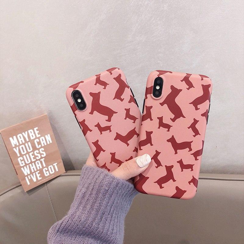 Pink Dog Matte iPhone Case
