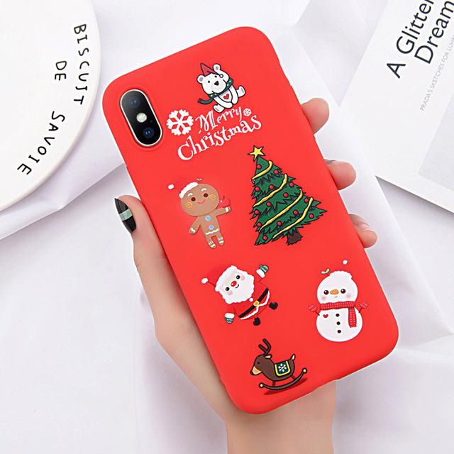 Cartoon Christmas Soft iPhone Case Series