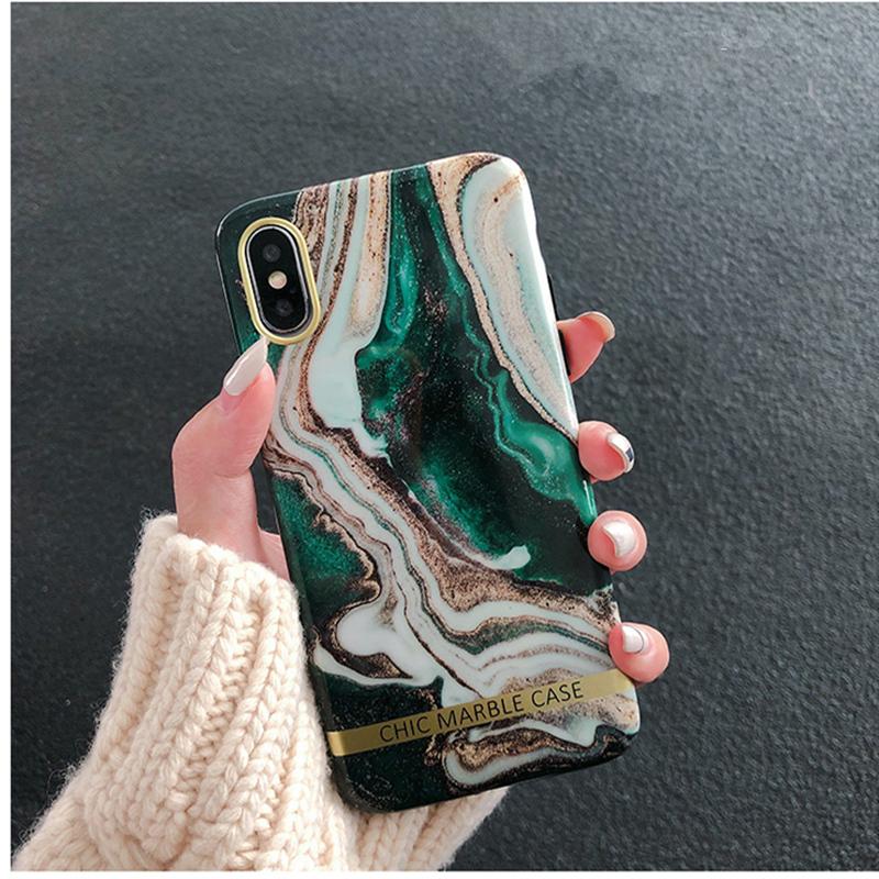 Retro Green Marble iPhone Case