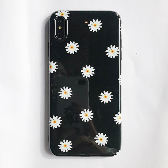 Black Daisy iPhone Case