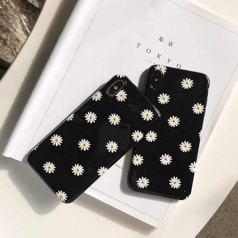 Black Daisy iPhone Case