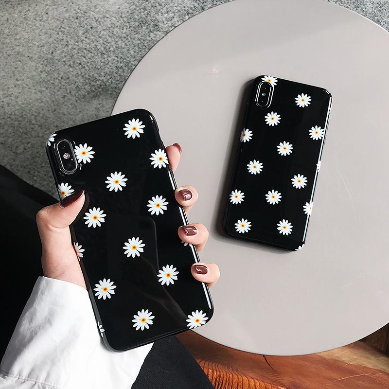 Black Daisy iPhone Case