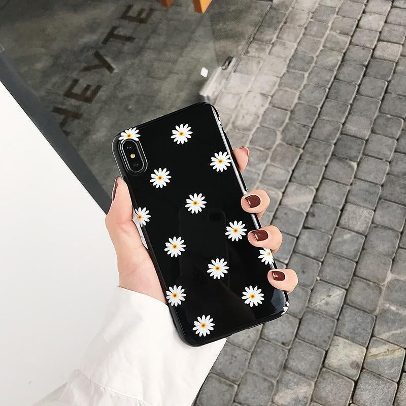 Black Daisy iPhone Case