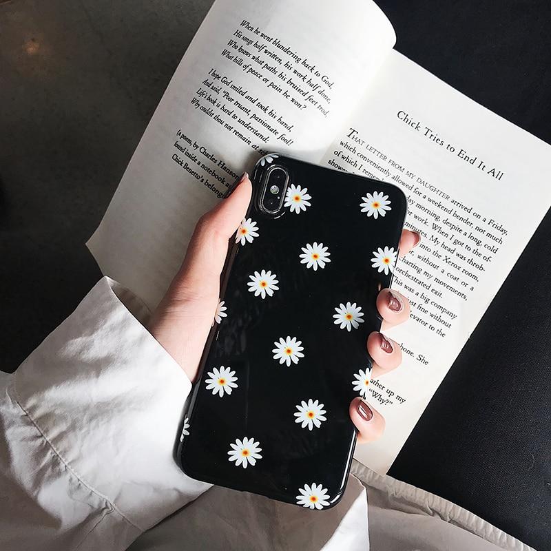 Black Daisy iPhone Case