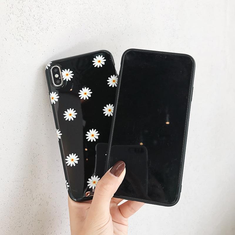 Black Daisy iPhone Case