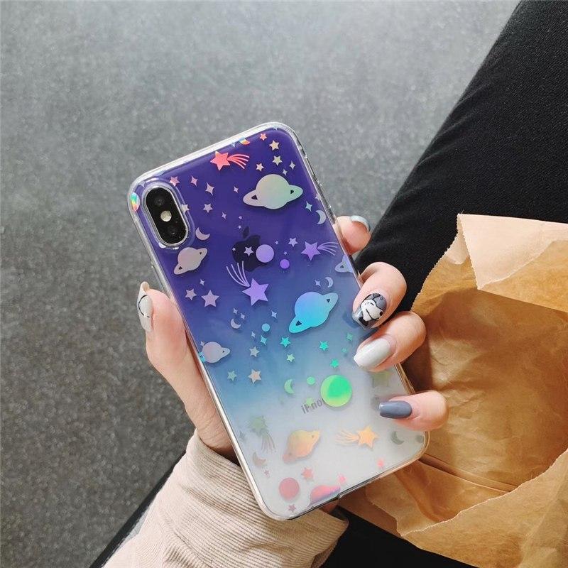 Blue Holo Space iPhone Case