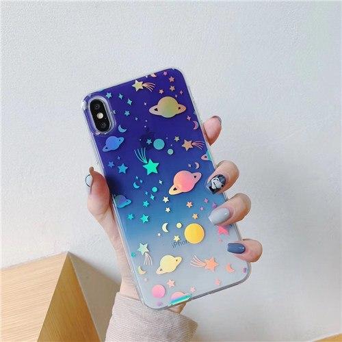 Blue Holo Space iPhone Case