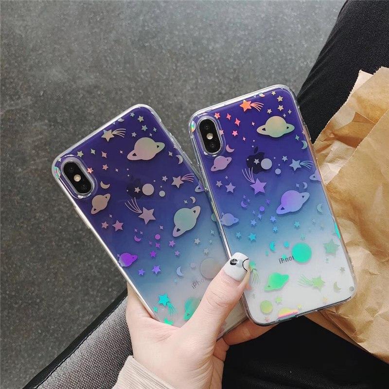 Blue Holo Space iPhone Case