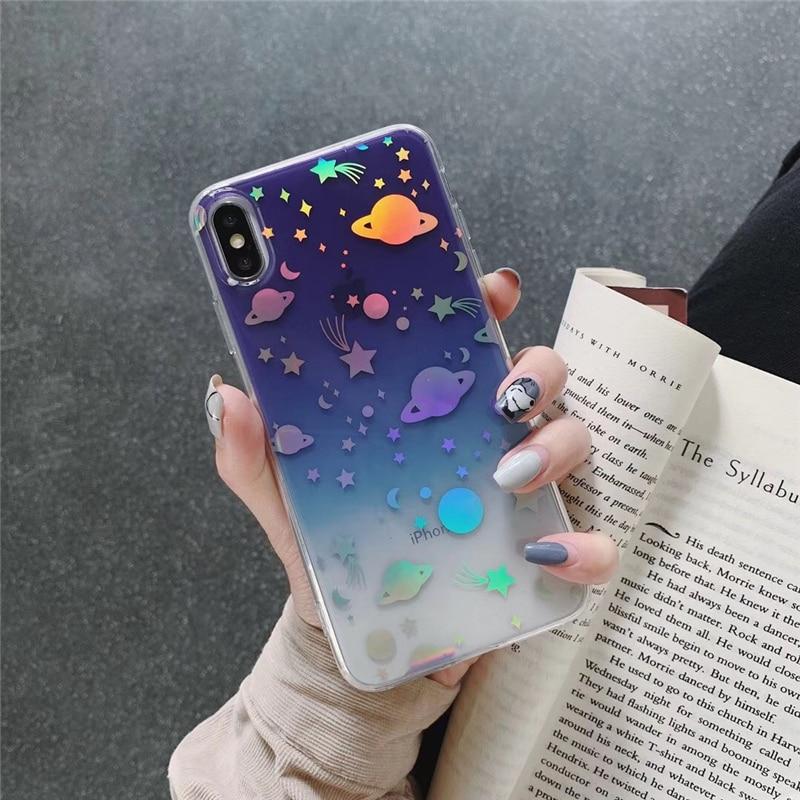 Blue Holo Space iPhone Case