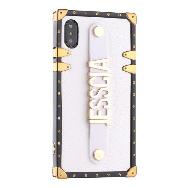 Custom Leather Square iPhone Case