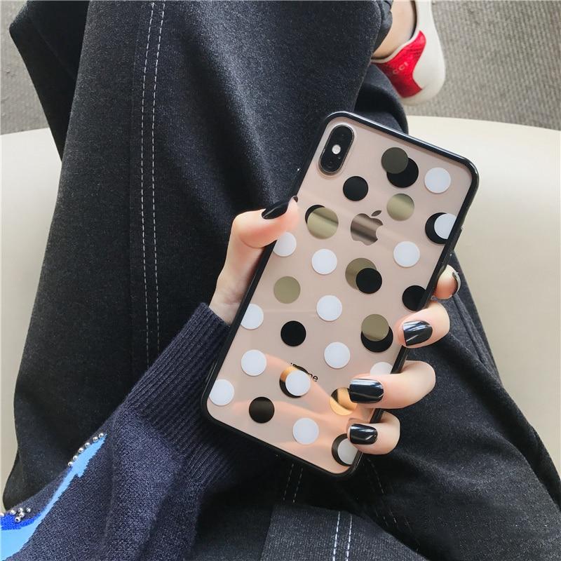 Gold Dots Clear iPhone Case