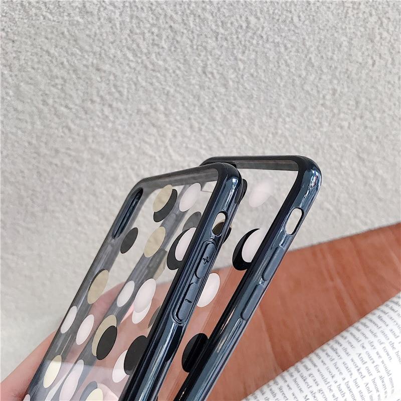 Gold Dots Clear iPhone Case