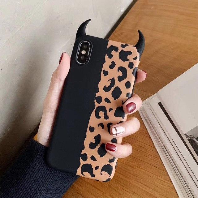 Devil Horn Leopard iPhone Case