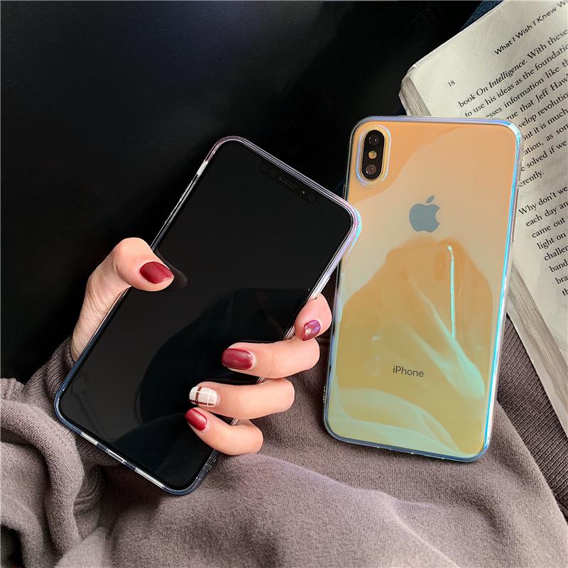 Colorful Gradient Transparent iPhone Case